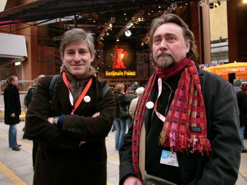 Los dos directores, Javier Espada y Gaizka Urresti, en Berlín